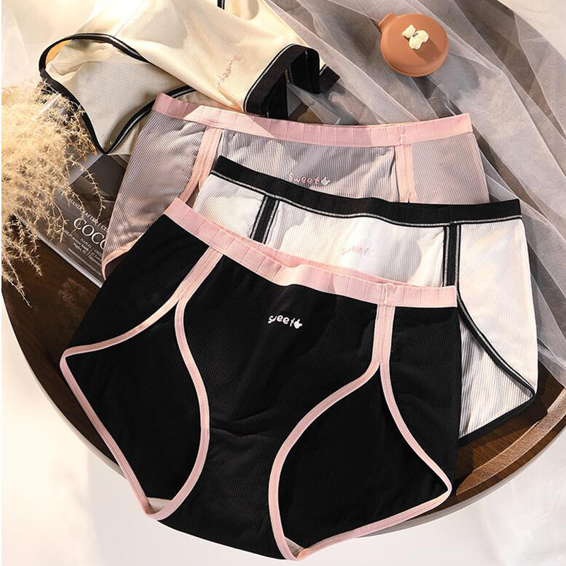 พร้อมสต็อกmodal ชุดชั้นในผ้าฝ้ายแท้ผู้หญิงขนาดบวกเป้าผ้าไหมหม่อนกางเกงต้านเชื้อแบคทีเรีย