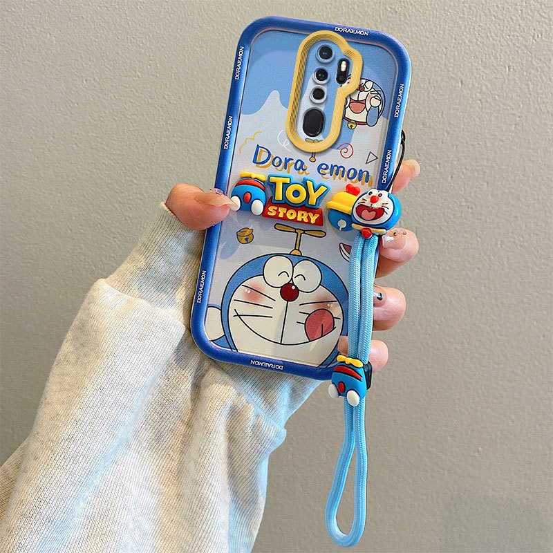 Anti-drop ซิลิโคนนุ่มการ์ตูนสามมิติตุ๊กตาสายคล้องมือเคสโทรศัพท์เหมาะสําหรับ OPPO A9 2020/A5 2020/A11X/A11