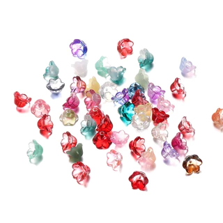 St.kunkka 11 มิล มิลลิเมตรสี ลูกปัดแก้ว ดอกไม้แก้ว ลูกปัดแก้วดอกไม้ 10 ชิ้น DIY