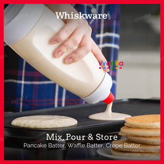 From PH Pancake Batter Dispenser Squeeze Kitchen Pancake Shaker Batter Dispenser Bottle Baking Tool for Cupcakes
