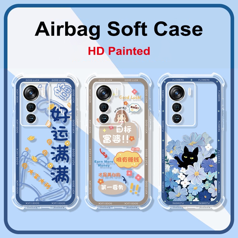 สําหรับ ZTE Axon 50Ultra สําหรับ ZTE Axon40 Pro ซิลิโคนโปร่งใสกรณี Axon 30Ultra Clear ฝาครอบโทรศัพท์