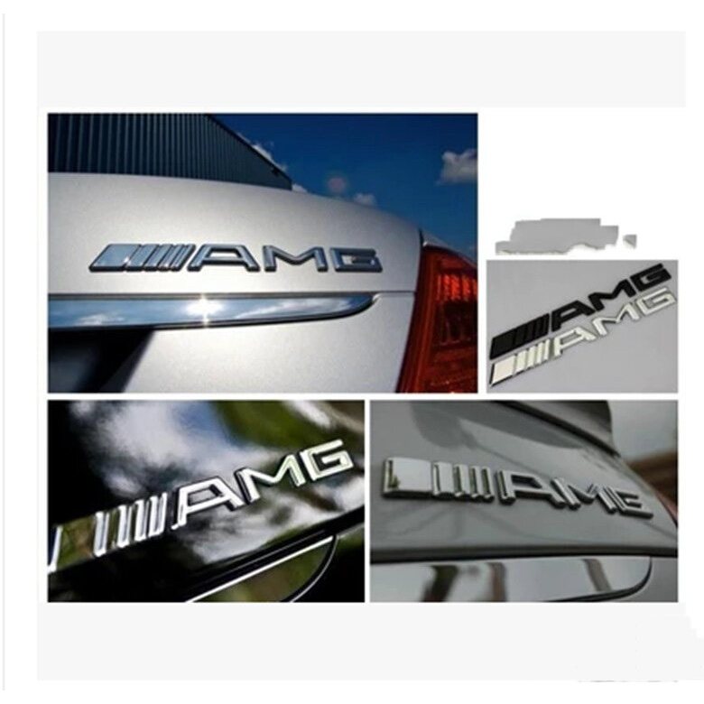 *พร้อมสต็อก*3D โลหะ AMG Badge สติกเกอร์สําหรับ Mercedes-Benz Trunk ด้านหลัง Decal