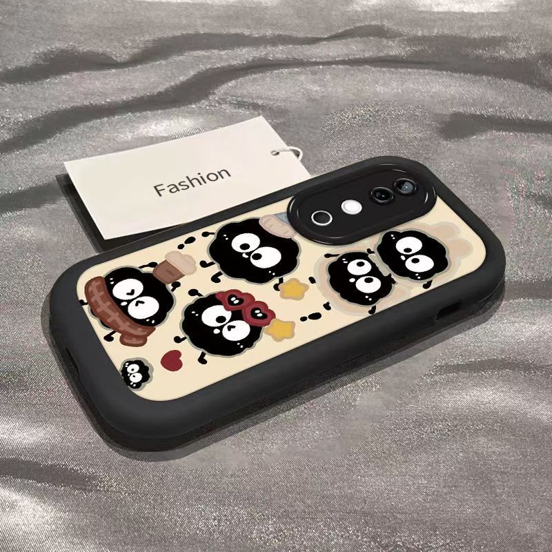 น่ารัก briquettes v40 เคส Vivo V40 V30 5G เคสโทรศัพท์ Vivo V40 V30 V29 V27 Pro 5G V27E เปลือกนุ่มระเ