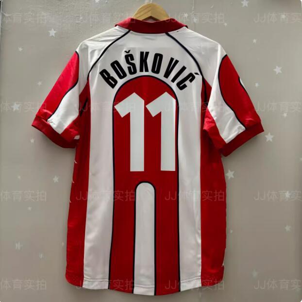 99-01 เสื้อฟุตบอลย้อนยุค Red Star Belgrade Red Star Belgrade