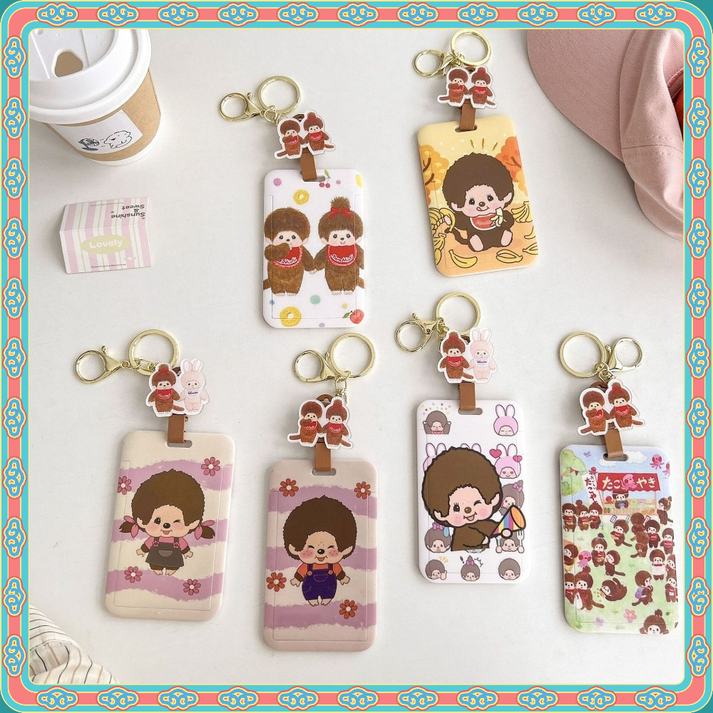 MONCHHICHI ที่ใส่บัตรแบบดึงได้ ป้องกันบัตรหาย ใส่บัตรพนักงาน/นักเรียน/ธนาคาร พร้อมช่องใส่รูปโพลารอยด์