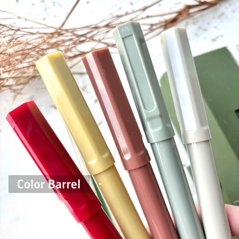 Penlab Jinhao 62 Art Design Fountain ปากกา DIY สติกเกอร์ชื่อ Retro สี Barrel F Nib สําหรับสํานักงานโรงเรียนทุกวันเขียน C7704