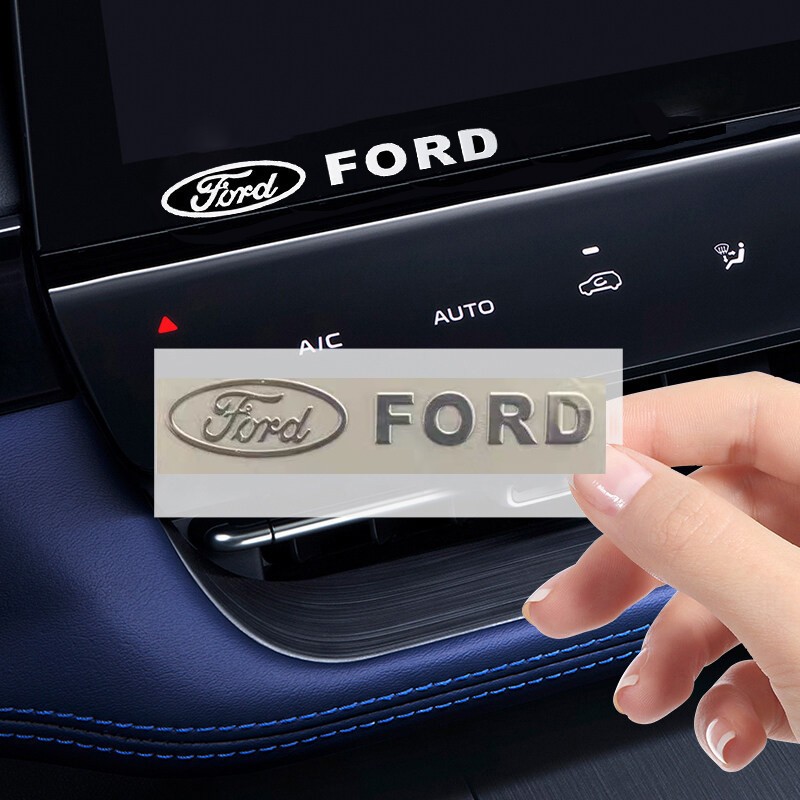 Ford/ฟอร์ด สติกเกอร์โลหะ  รูปโลโก้รถยนต์  สร้างสรรค์ สําหรับติดตกแต่งรถยนต์ หน้าต่าง ดุมประตู กระดาษ เปลี่ยนบุคลิกภาพ แบบสุ่มคอนโซลกลาง สําหรับตกแต่งภายในรถยนต์ Ford Ranger T6 T9 Raptor Territory Focus Fiesta Mondeo WL Everest Escape Mustang Ecosport