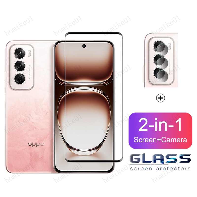 2 in 1 ฟิล์ม OPPO Reno 12 ฟิล์มกระจก HD ฟิมล์กระจก OPPO Reno 12 8 7 Pro 5G 8T 8Z 7Z 6Z 6 5 4 3 A60 A