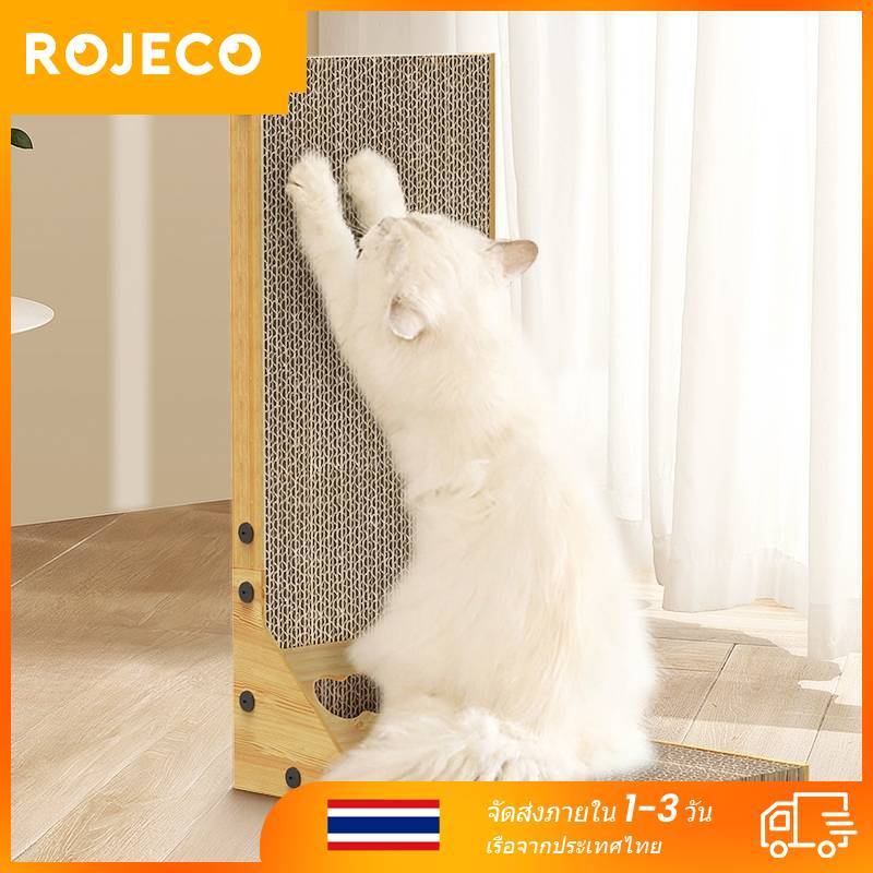 Rojeco Cat Scratcher L-Shaped Cat Scratching Board สําหรับแมวของเล่น Claw บด Scraper Mat เฟอร์นิเจอร์แมว Protector Accesories