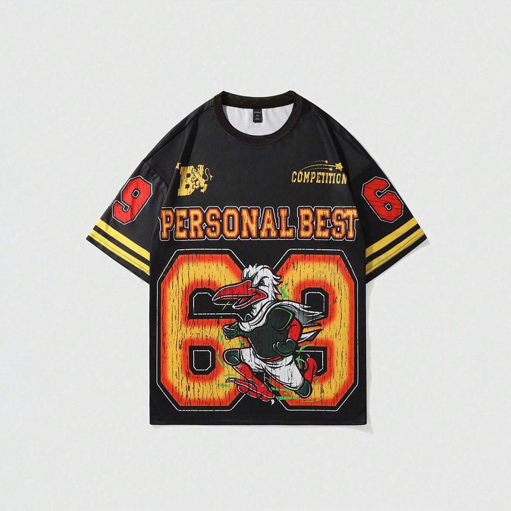 ฤดูร้อนใหม่ 3ง พิมพ์เสื้อยืดลําลองผู้ชายเกาหลีอินเทรนด์แขนสั้นผู้ชายเสื้อยืดขนาดใหญ่ถนนกีฬาผู้ชายสากลคุณภาพสูงคอลูกเรือย์
