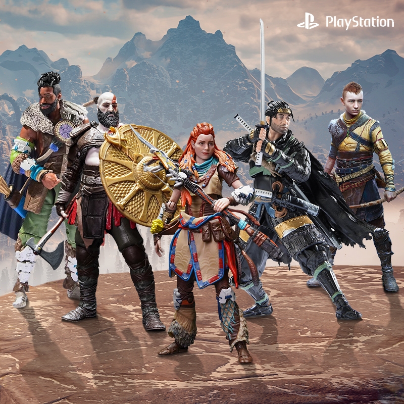 Spin Master ของเล่น PlayStation Horizon Forbidden West God of War Ragnarok Ghost of Tsushima Alley Vrl Kratos Atreus Jin Sakai 6 นิ้วเคลื่อนย้ายได้สําหรับแฟนและนักสะสม