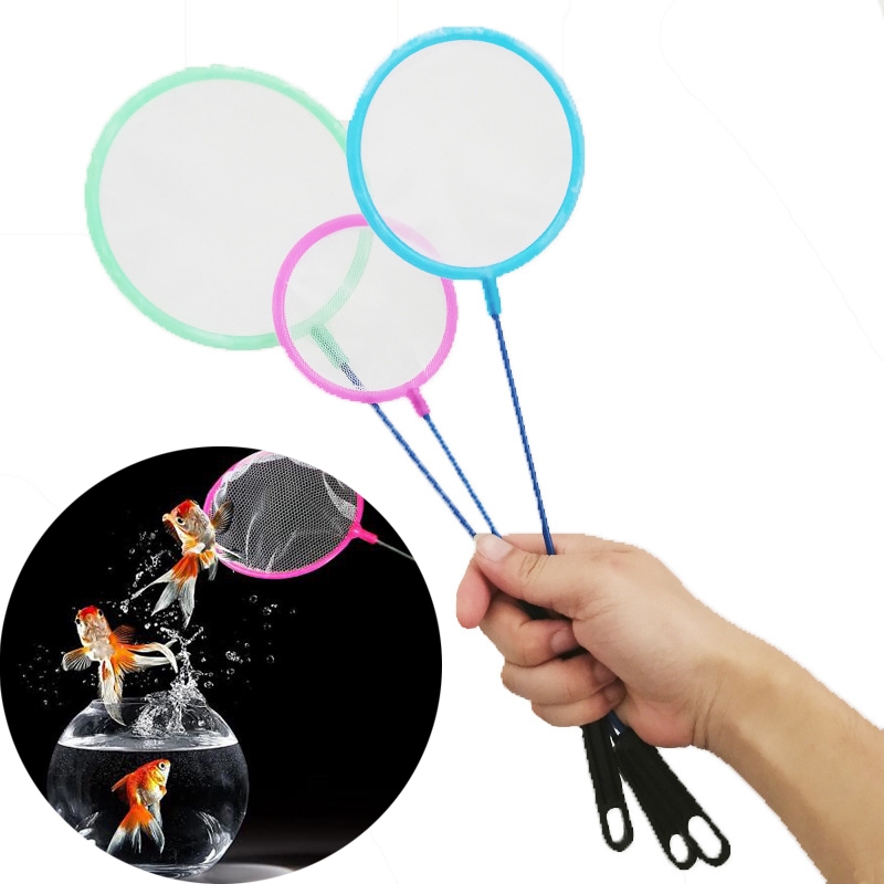 1ชิ้นตกปลาสุทธิพิพิธภัณฑ์สัตว์น้ําตกปลาถังปลาปลาทองขนาดเล็กตกปลาสุทธิคัดลอกสุทธิกระเป๋าตกปลาสุทธิตกปลาสีสุ่ม