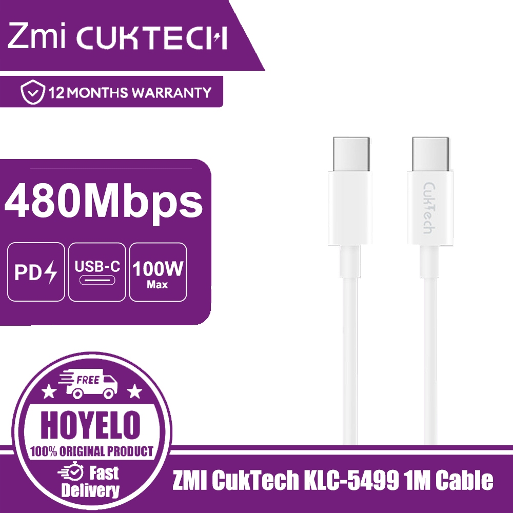 Zmi CukTech KLC-5499 สายเคเบิลข้อมูล Type-C to Type-C (1 M)