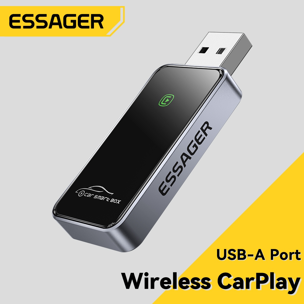 Essager การเชื่อมต่อไร้สาย CarPlay WIFI 5G อะแดปเตอร์รถยนต์สําหรับ iOS 10 หรือภายหลัง
