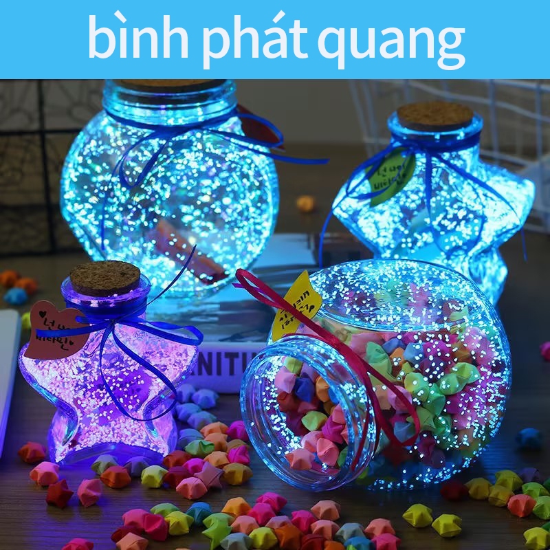 ดาวโรแมนติก Origami Luminous Diy กระดาษ Origa ขวดพับ Diy Handmade Star แฟนแฟนของขวัญ