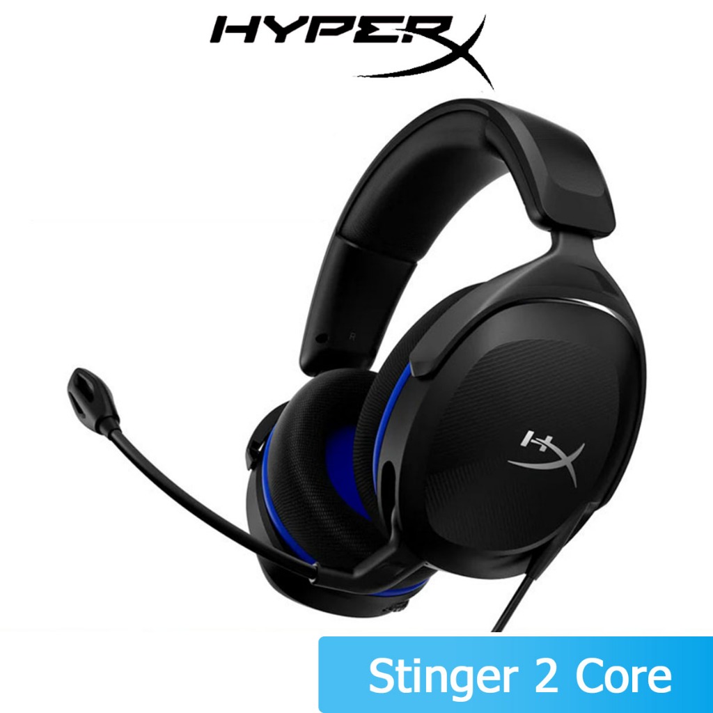 HyperX Cloud Stinger 2 Core หูฟังสําหรับเล่นเกมสําหรับ PlayStation DTS: X หูฟังเสียงรอบทิศทางหูฟัง E