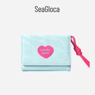 Seagloca Love การ์ตูนหญิงกระเป๋าใส่เหรียญสั้น PU ผู้ถือบัตรสําหรับผู้หญิงไม่มี 1931