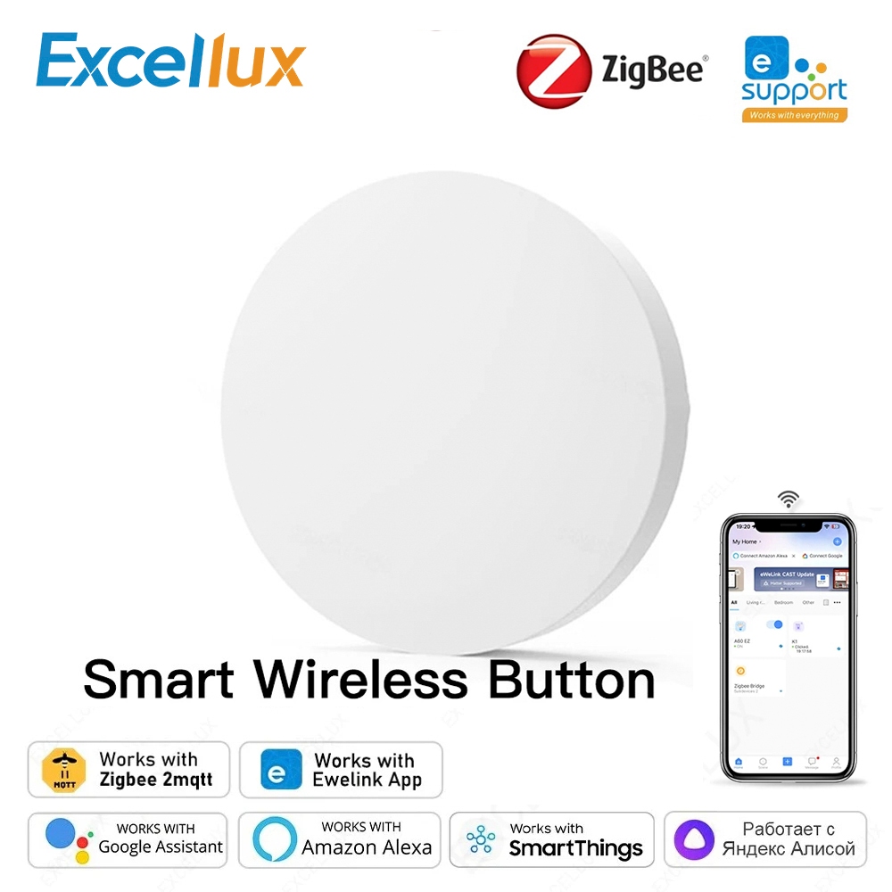 สวิตช์ฉากปุ่ม EWelink ZigBee เชื่อมต่ออัจฉริยะสวิตช์ปุ่มไร้สายอัจฉริยะทํางานร่วมกับ Zigbee2MQTT