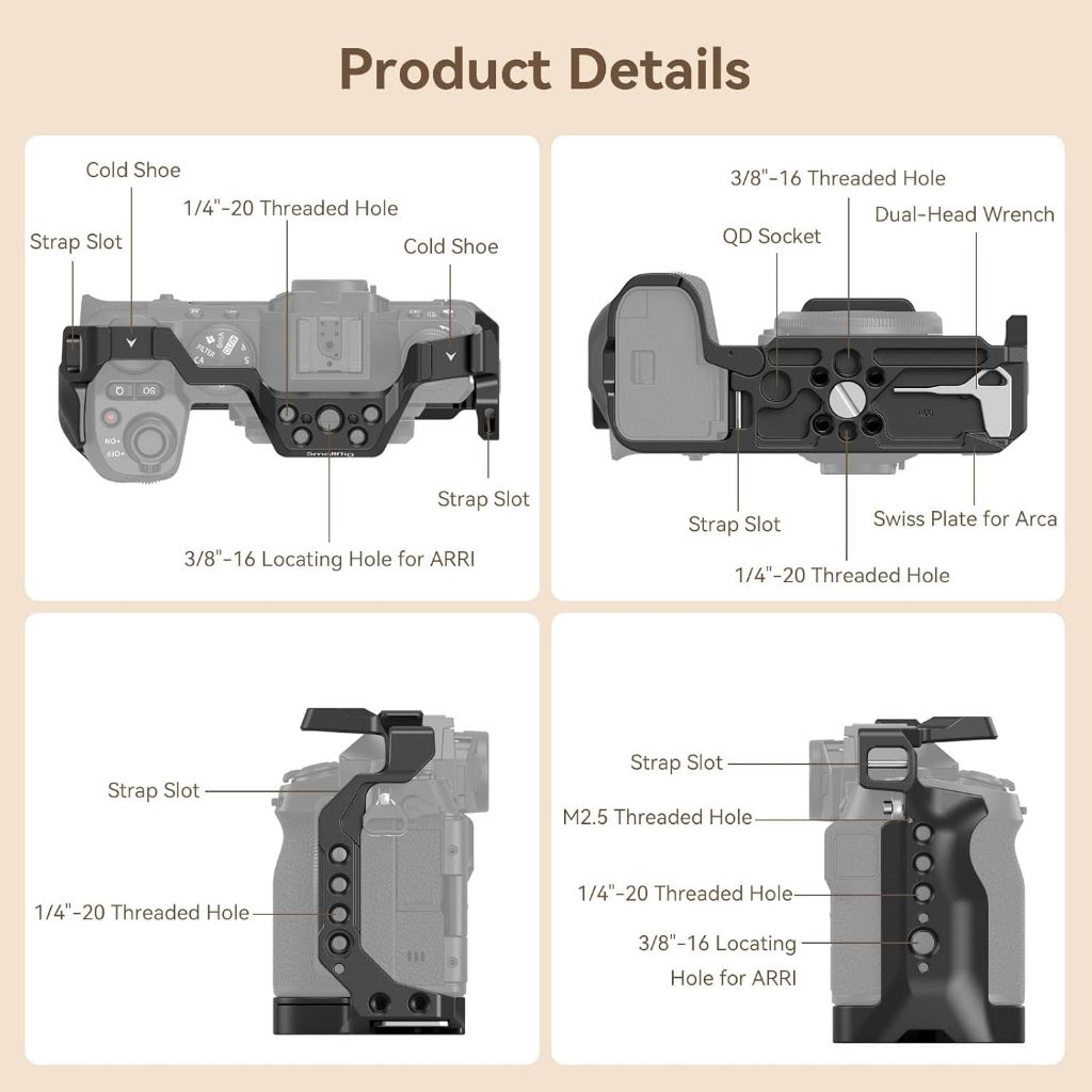 Smallrig กรง สําหรับ FUJIFILM X-S20 #4230จาน L #4231ซองหนังใส่กล้อง #4232