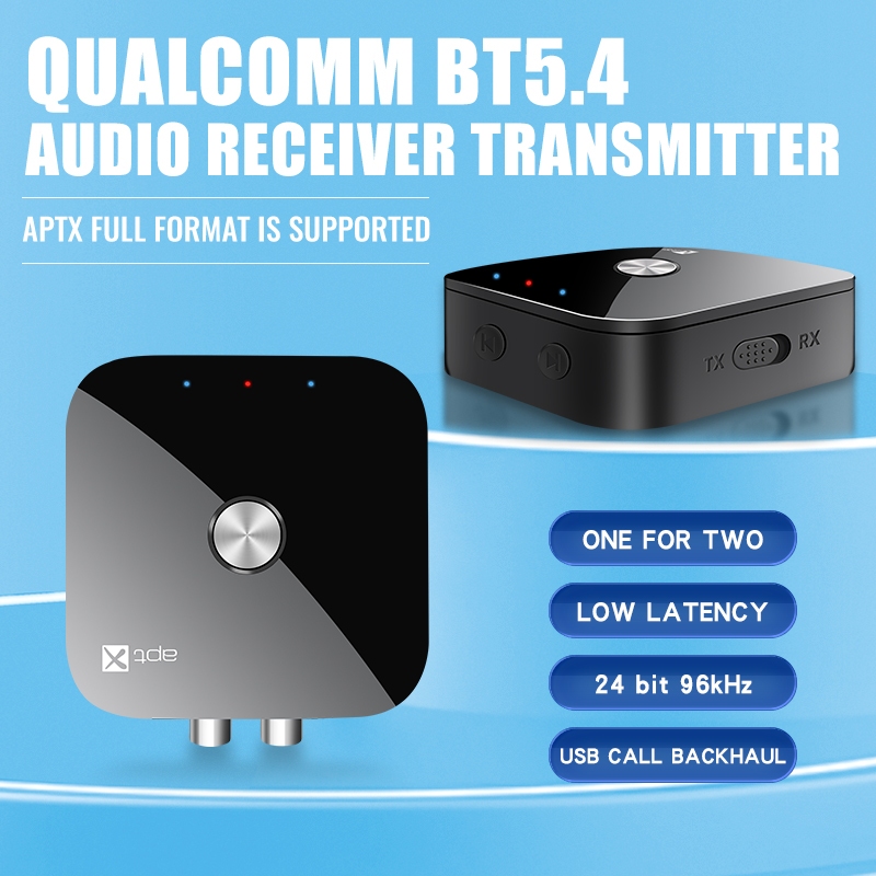 ใหม่ Qualcomm Bluetooth 5.4 รับและส่งอะแดปเตอร์เสียงไร้สายรองรับการส่งสัญญาณทางไกล APTX หนึ่งต่อสอง