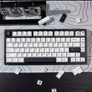 ไทยPbt 135 คีย์ Cherry ความสูง DYE-SUB Keycaps Minimalist สีขาวสีเทาสีแดงสไตล์ธีมญี่ปุ่นไทยภาษาอังกฤษ Keycap เหมาะสําหรับคีย์บอร์ดเครื่องกล