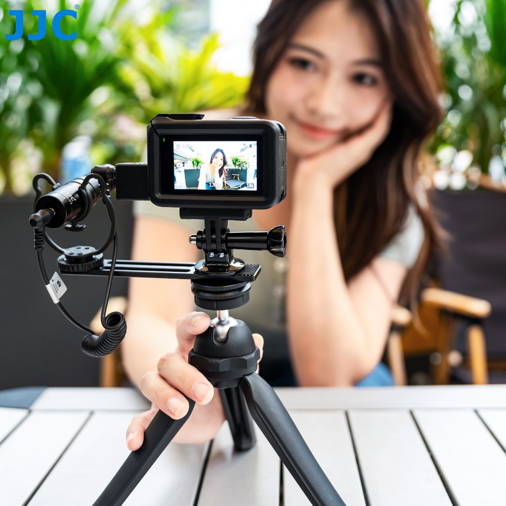 JJC Microphone Adapter อะแดปเตอร์เสียง 3.5mm อะแดปเตอร์ไมโครโฟน TRS สําหรับกล้อง DJI Osmo Action 5 Pro & Action 4