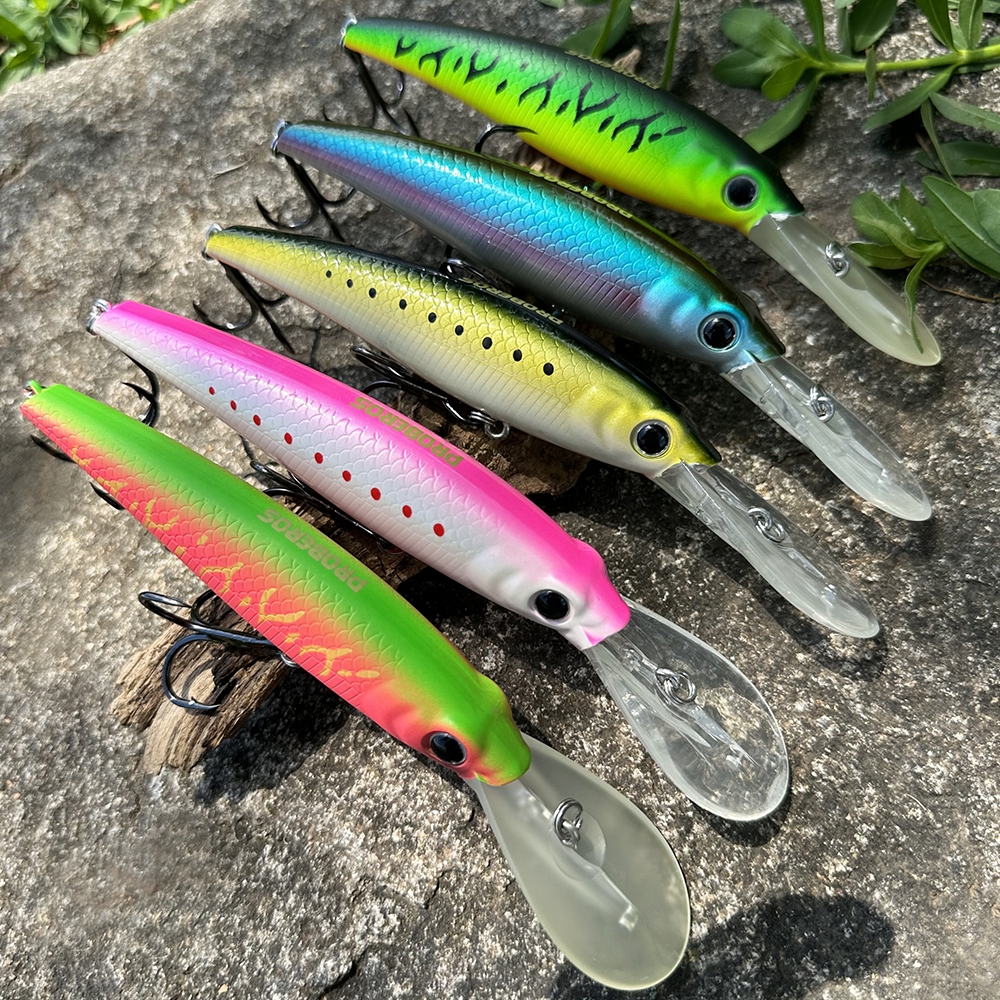 Proberos 1PCS Big Minnow เหยื่อตกปลา 19 ซม./54g หล่อเหยื่อแข็งตะขอตกปลาเหยื่อน้ําเค็ม