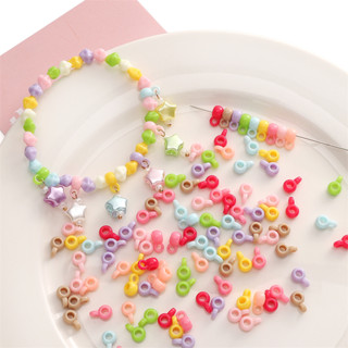 [9x4มม.] แหวน ที อุปกรณ์ลูกปัดอะคริลิคอุปกรณ์เสริมสีทึบ ทําเ…