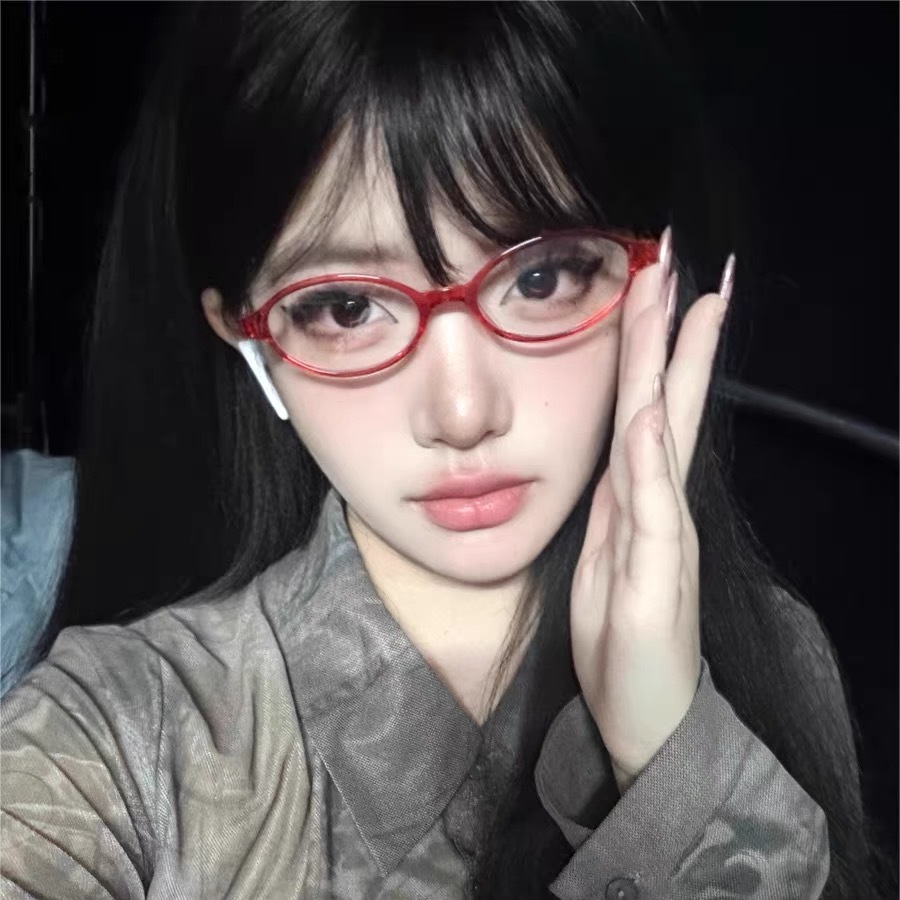 💌💌แฟชั่นแว่นตา ขนาดเล็ก ทรงวงรี ย้อนยุค y2kสไตล์เกาหลี สำหรับผู้หญิง-aidderse.th