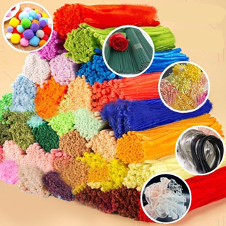 ลวดกำมะหยี่ DIYเซทลวดกำมะหยี่ ชุดละ10สี 100 เส้น ของเล่นฮิตใ…