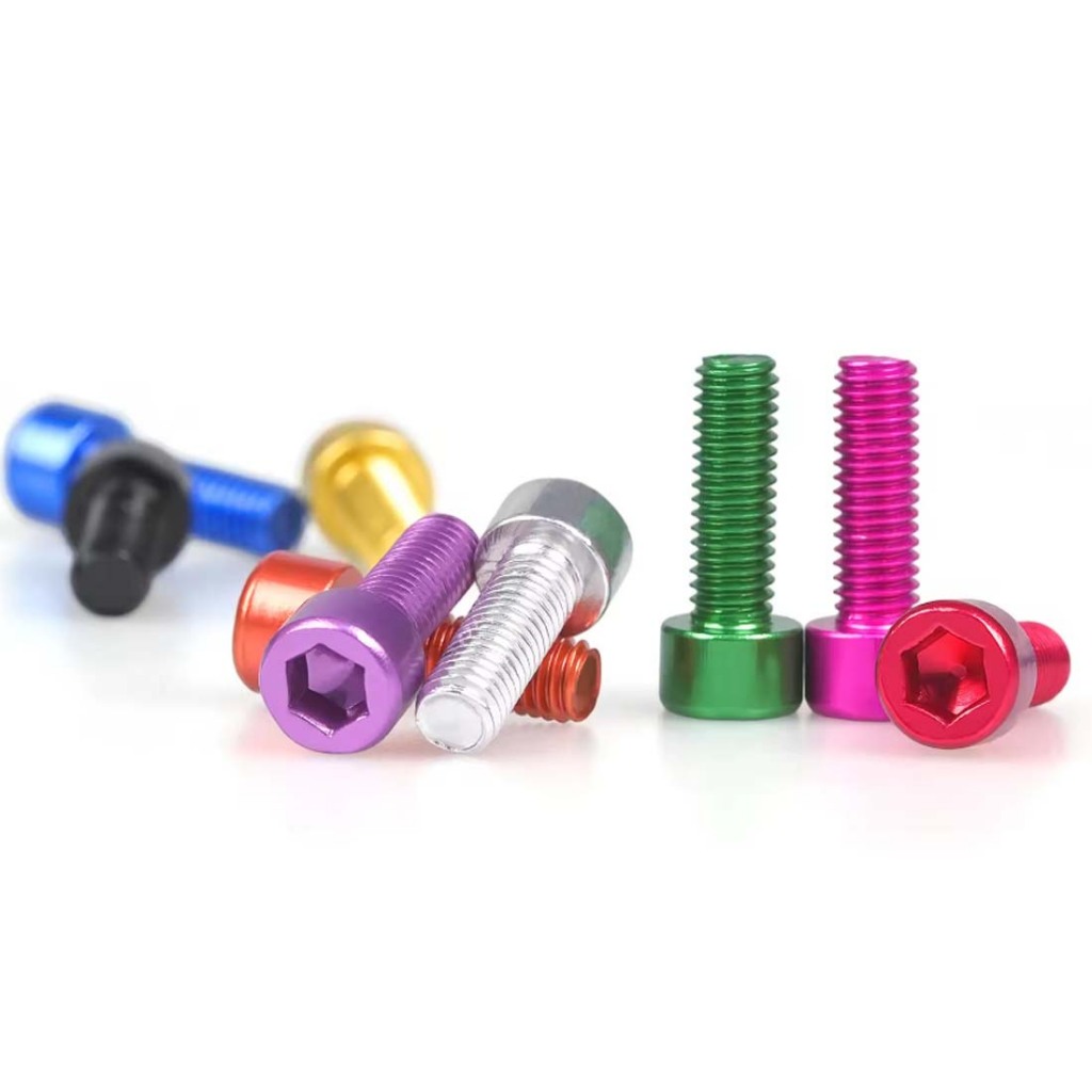 1pcs M6 ถ้วยหัวหกเหลี่ยมสกรู 7075 อลูมิเนียม Allen Bolts DIY Coloured ซ็อกเก็ตหมวกสกรู - Anodised Bolts