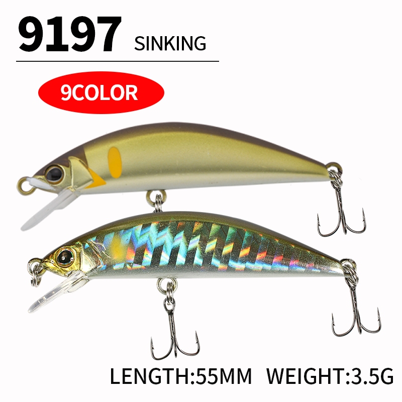 1 ชิ้น 55 มิลลิเมตร 3.5 กรัม Sinking Minnow Fishing Lure เหยื่อแข็ง