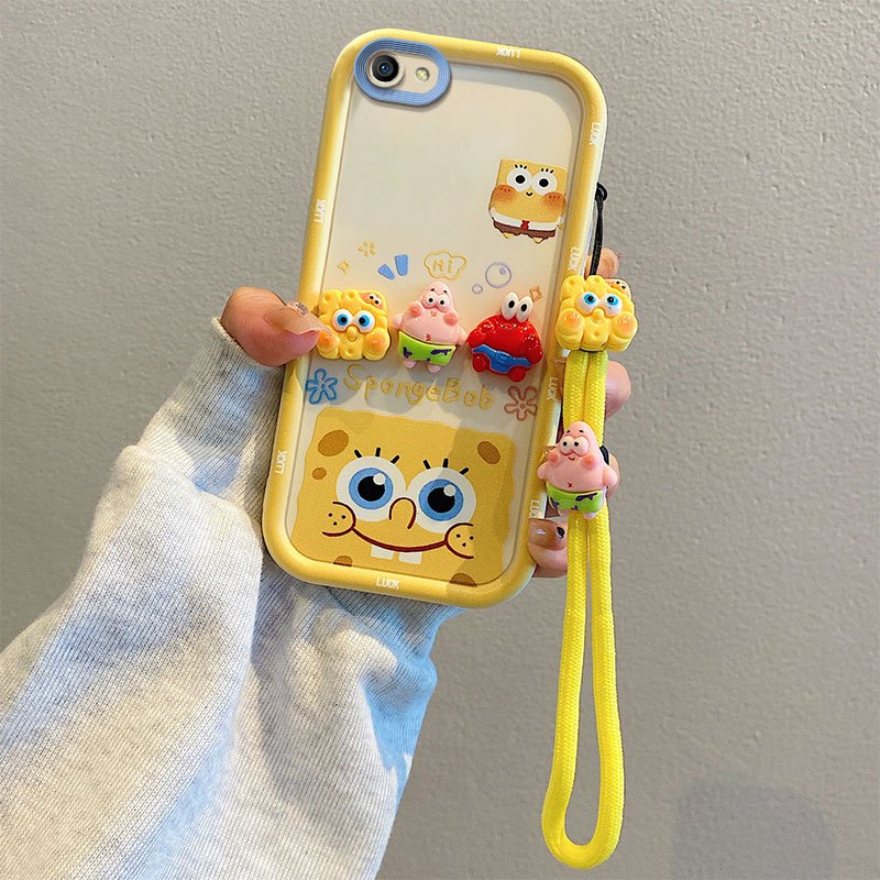 Anti-drop ซิลิโคนนุ่มการ์ตูนสามมิติตุ๊กตาสายคล้องมือเคสโทรศัพท์เหมาะสําหรับ Vivo Y83/Y81/Y81i/Y81s/1808/1812