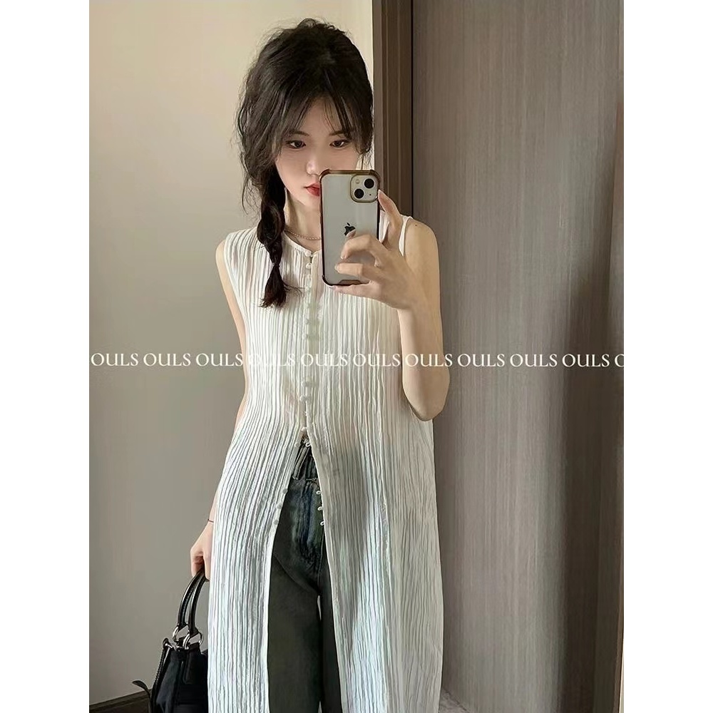 สไตล์เกาหลีผู้หญิงสุภาพสตรีเสื้อแขนกุดหลวม Baju Baju Wanita Lengan Panjang ใหม่พร้อมสต็อก
