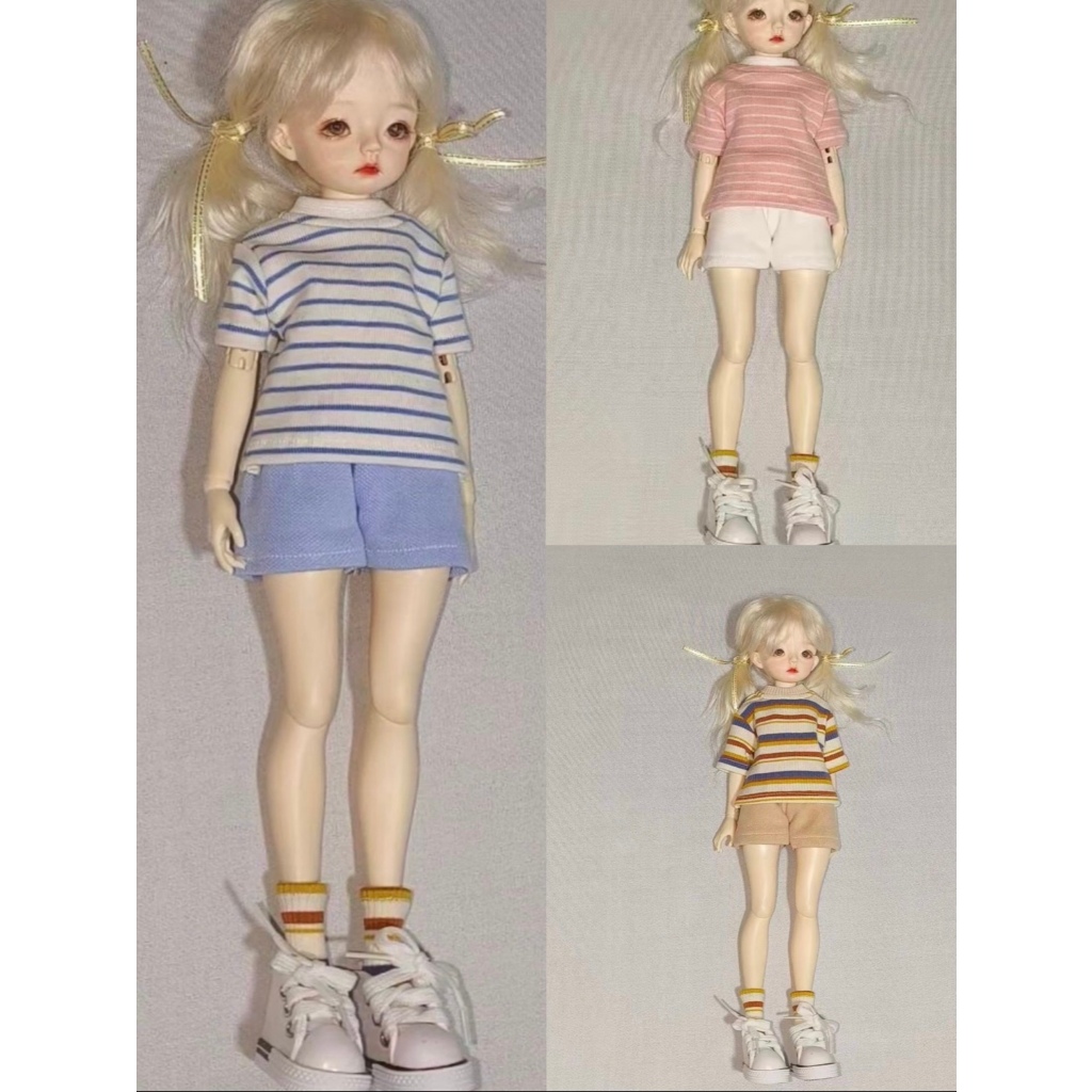 Bjd1/61/5doll Clothes Suit Casual Short-Sleeved Six Points Doll Matching