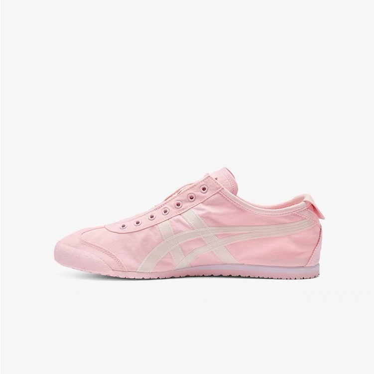 Onitsuka MEXICO 66 SLIP-ON สบาย Casual Water-Repellent Shock-Absorbing สวมใส่ Low-Top รองเท้าวิ่งผู้ชายผู้หญิงสไตล์เดียวกัน