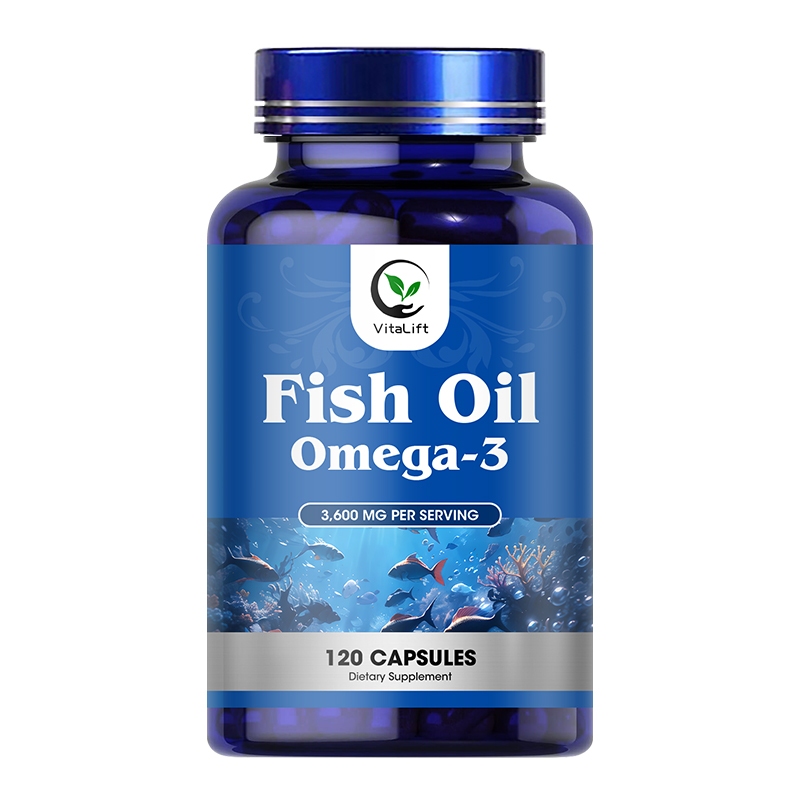 Vitalift Triple Strength Omega 3 น้ํามันปลา | 3600 มก. อีพีเอ & ดา | กรดไขมันโอเมก้า 3 มากกว่า 1500 มก. | อีพีเอ 1000มก. + ดีเอชเอ 500มก | อาหารเสริมกรดไขมันที่จําเป็น