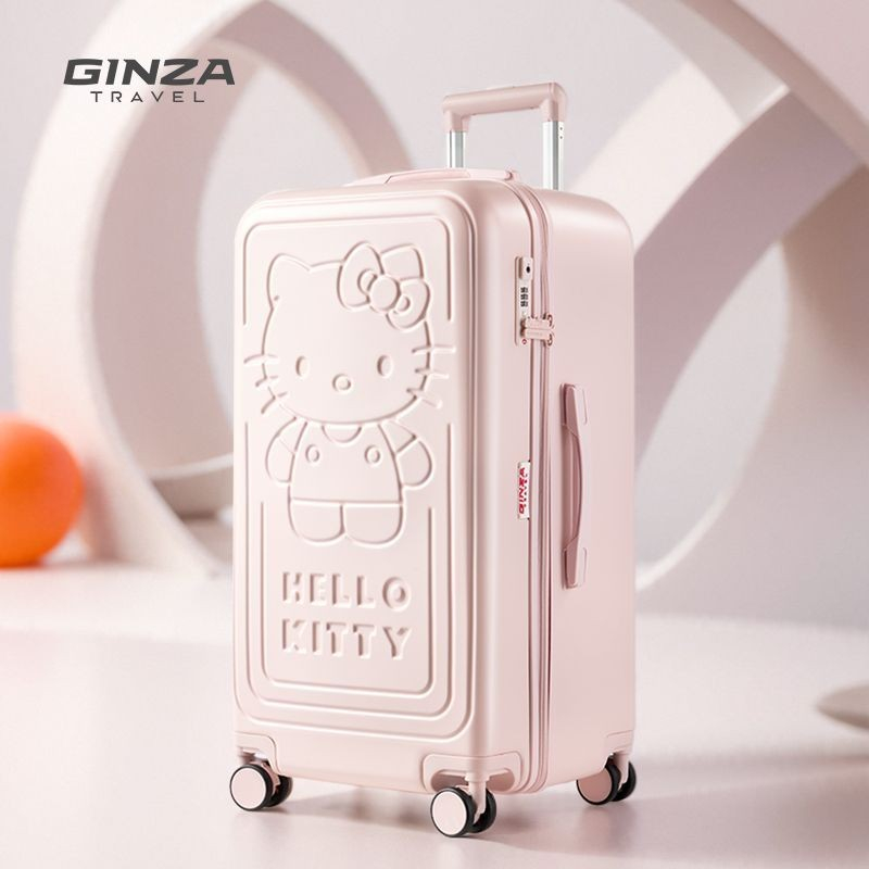 Ginza xHelloKitty Joint Suitcase นักเรียนหญิง น่ารัก สีชมพู Trolley Case kt Cat Suitcase