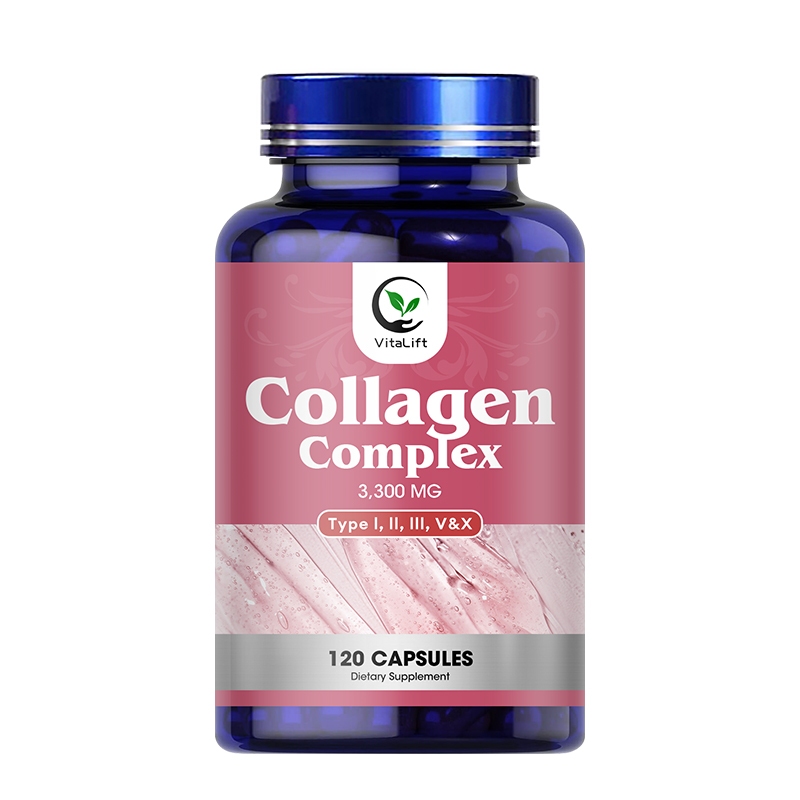 Vitalift Multi Collagen Capsules - อาหารเสริมคอลลาเจนเพื่อสนับสนุนเส้นผม ผิว เล็บ และข้อต่อ - อาหารเสริมคอลลาเจนไฮโดรไลซ์สําหรับผู้หญิงที่มีประเภท I, II, III, V & X