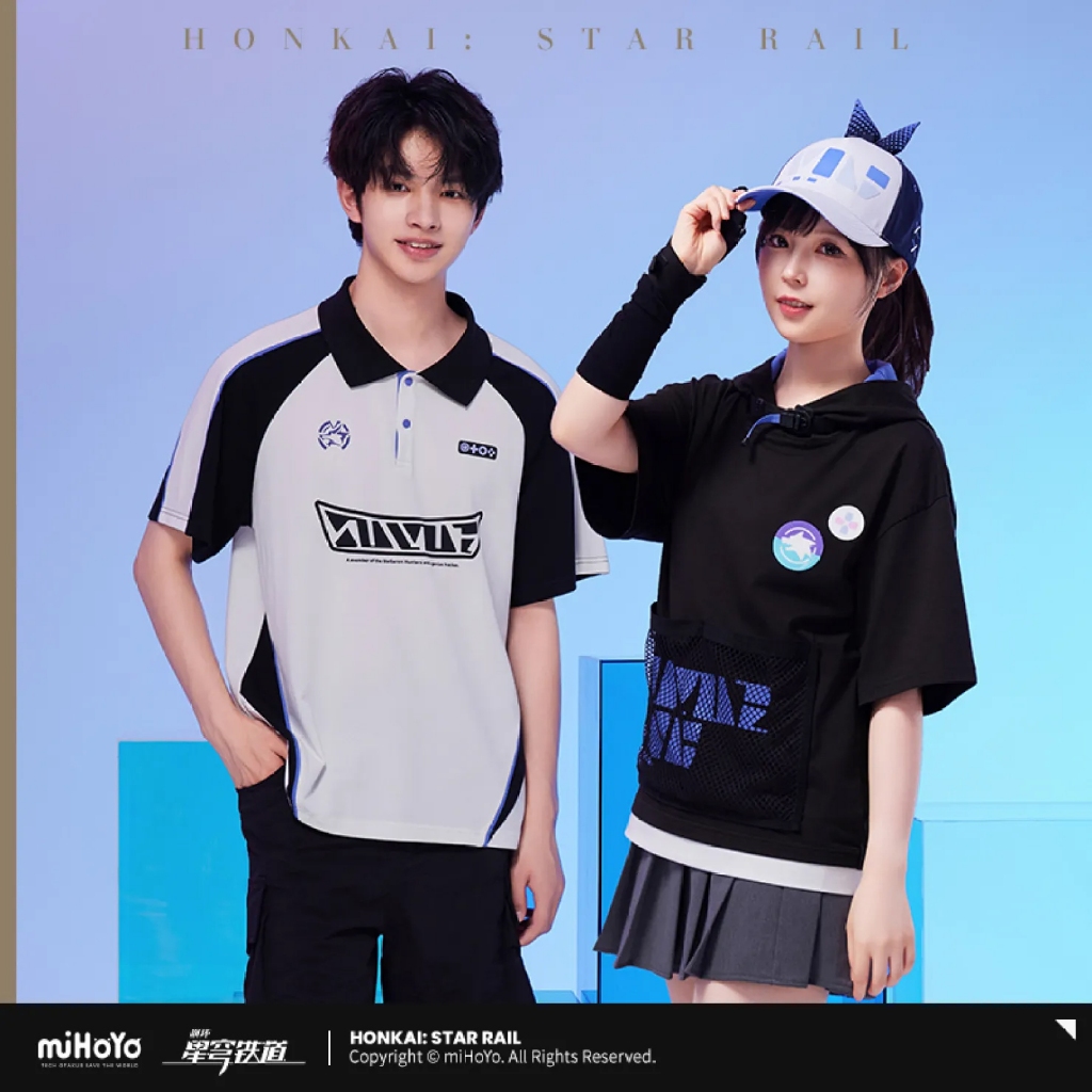 [miHoYo/Honkai: Star Rail] Silver Wolf Theme Impression Series Tops Silver Wolf เสื้อยืดแขนสั้น Hood