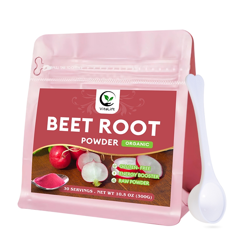 Vitalift Beet Root Powder สําหรับ Baking & Smoothies Organic Beetroot Powder & Nitric Oxide อาหารเสริมเพื่อเพิ่มพลังงาน & Stamina Pre Workout ผงบีทออร์แกนิคที่ไม่ใช่กลูเตน