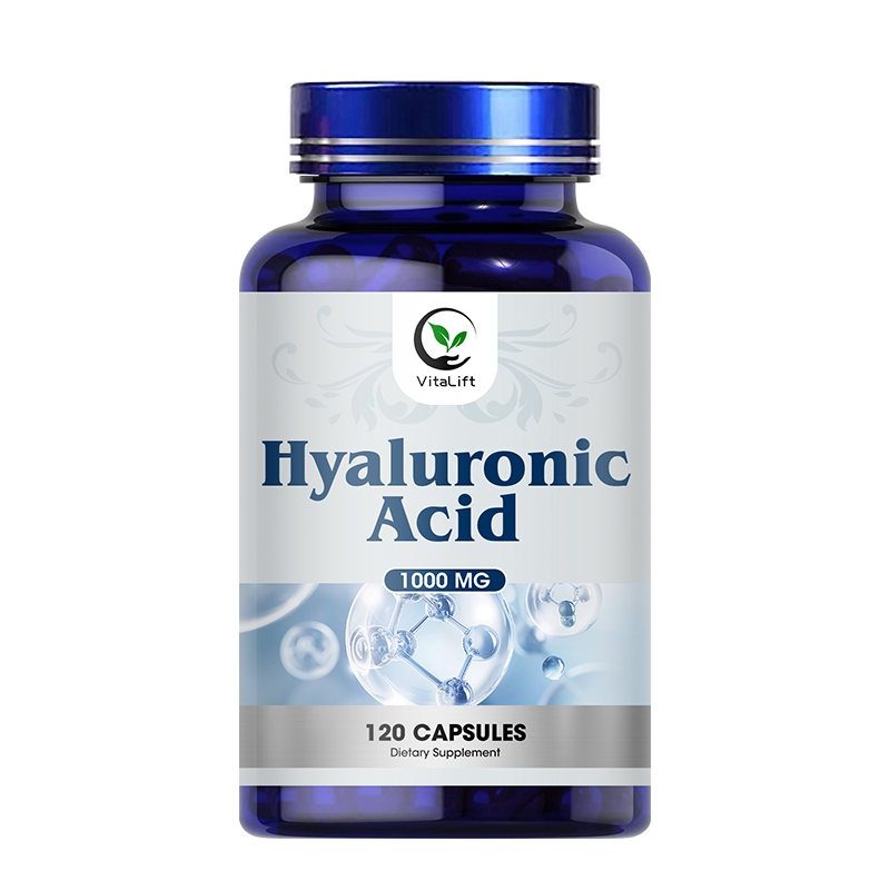 Vitalift กรดไฮยาลูโรนิกพร้อมแคปซูล MSM| เสิร์ฟละ 1000 มก.| อาหารเสริมความงามที่ไม่ใช่จีเอ็มโอและที่ไม่ใช่กลูเตน