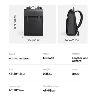 MARK RYDEN กระเป ๋ าเป ้ สะพายหลังผู ้ ชาย Light Travel Urban Bagpack