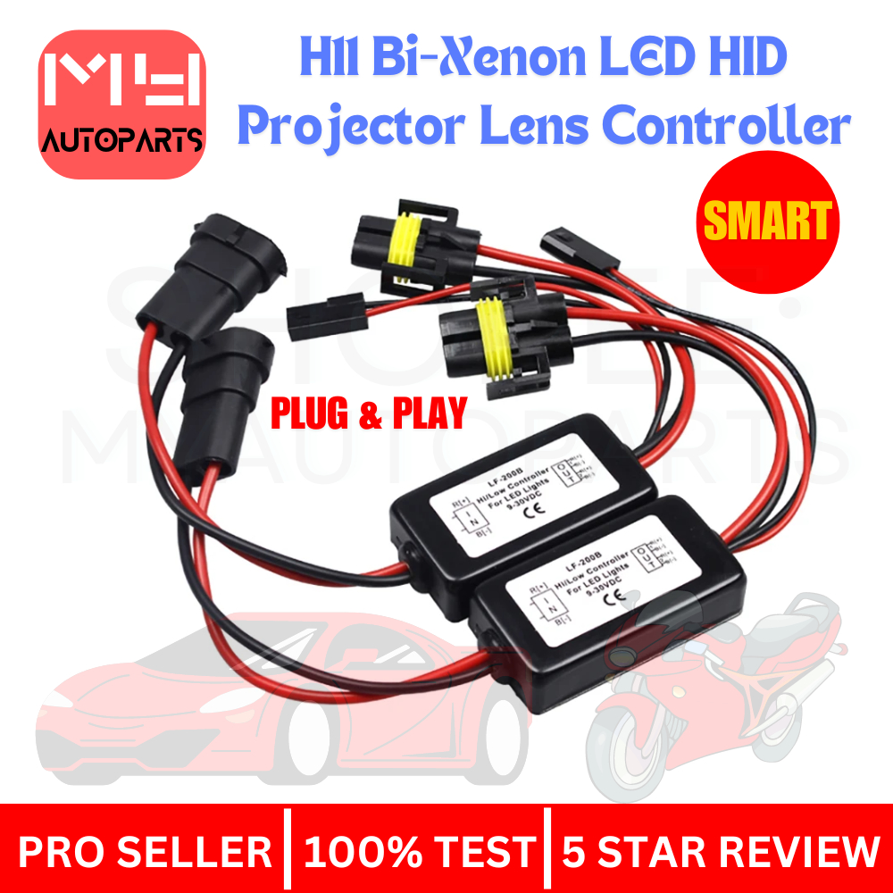 สมาร ์ ทอัจฉริยะ plug & Play H11 9005 9006 HID LED โปรเจคเตอร ์ เลนส ์ ไฟหน ้ า High Low beam ควบคุมสายไฟสําหรับ Bi-Xenon Bi-LED โปรเจคเตอร ์ เลนส ์