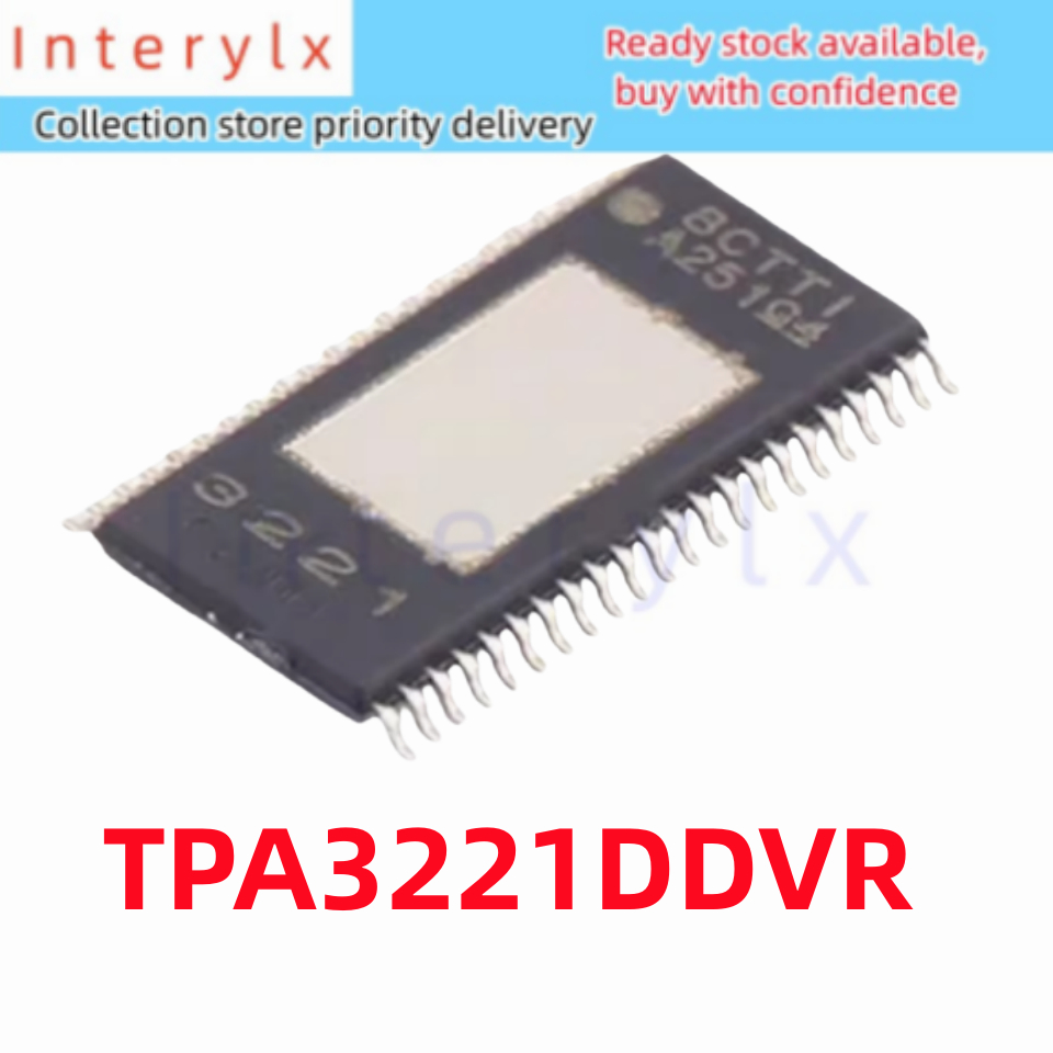 1 ชิ้น/ล็อตยี่ห้อใหม่เดิม TPA3221DDVR TPA3221 หน้าจอพิมพ์ 3221 TPA3221DDV HTSSOP44 เสียงเครื่องขยายเสียงชิป