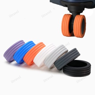 ปลอกหุ้มล้อกระเป๋าเดินทาง ซิลิโคน ป้องกันเสียงรบกวน กันสึกหร…