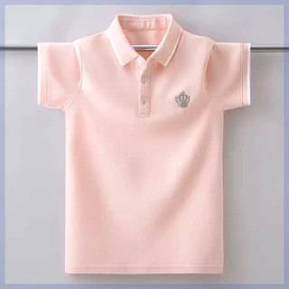 【จัดส่งจากประเทศไทย】เสื้อโปโลแขนสั้นสไตล์เกาหลีสำหรับเด็กผู้ชาย เหมาะสำหรับทุกโอกาส ดีไซน์ทรงพอดีตัว ใส่สบาย