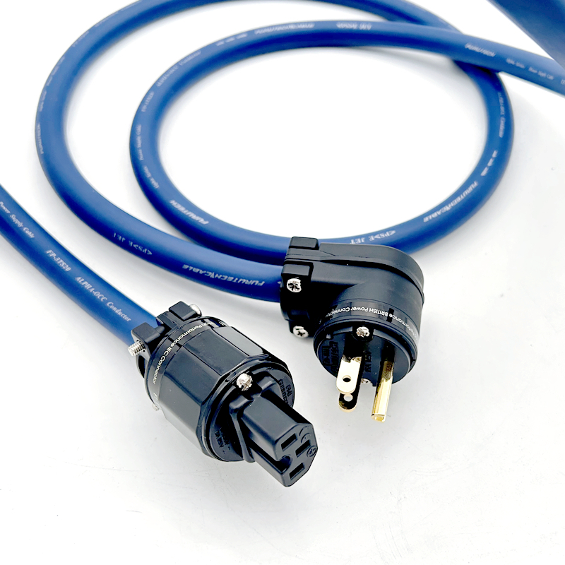 ญี่ปุ่น Furutech FP-3TS20 ทองแดงคริสตัลเดี่ยว OCC ริบบิ้นสีฟ้า Fever Audio อเมริกันมาตรฐานข้อศอกสายไฟ