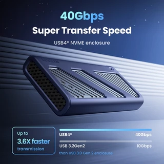 UGREEN 40Gbps M.2 NVME SSD Enclosure อะแดปเตอร์คอมพิวเตอร์ USB 4 NVMe protocol M.2 hard disk Enclosure USB4 NVMe Protocol M.2 solid state drive Enclosure
