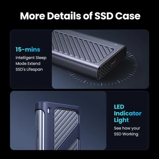 UGREEN 40Gbps M.2 NVME SSD Enclosure อะแดปเตอร์คอมพิวเตอร์ USB 4 NVMe protocol M.2 hard disk Enclosure USB4 NVMe Protocol M.2 solid state drive Enclosure